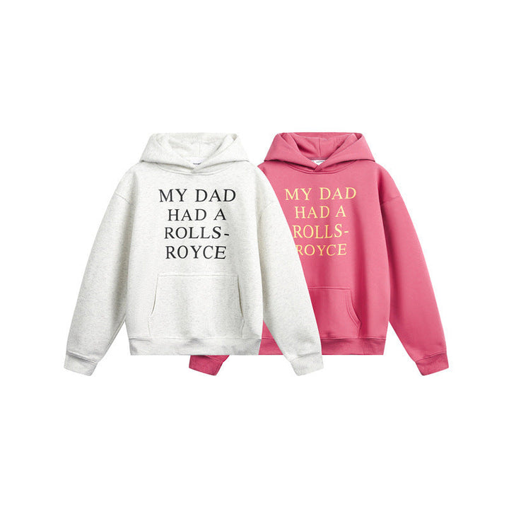 Damen Kapuzenpullover mit Statement-Print und Oversize-Schnitt Echoarchiv