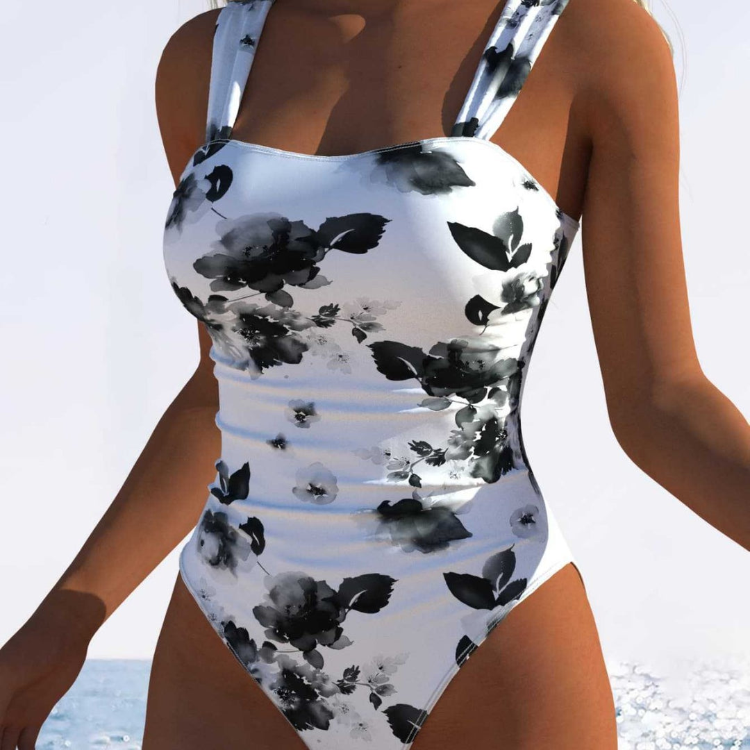 Damen Einteiler Badeanzug mit femininem Floral-Muster und komfortablem Schnitt Echo Archiv