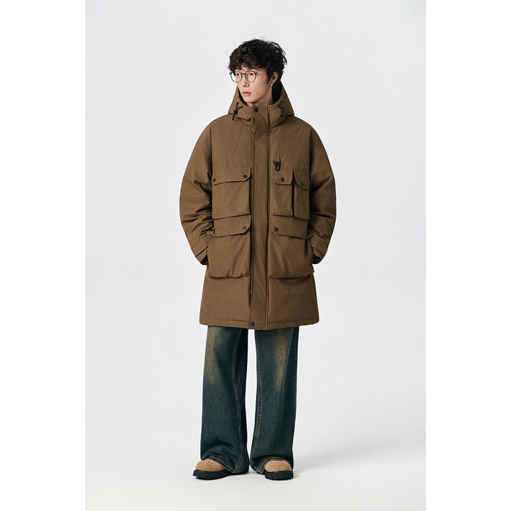 Herren Wasserabweisender Tech-Parka mit Mehrfach-Taschen und Kapuze Echoarchiv