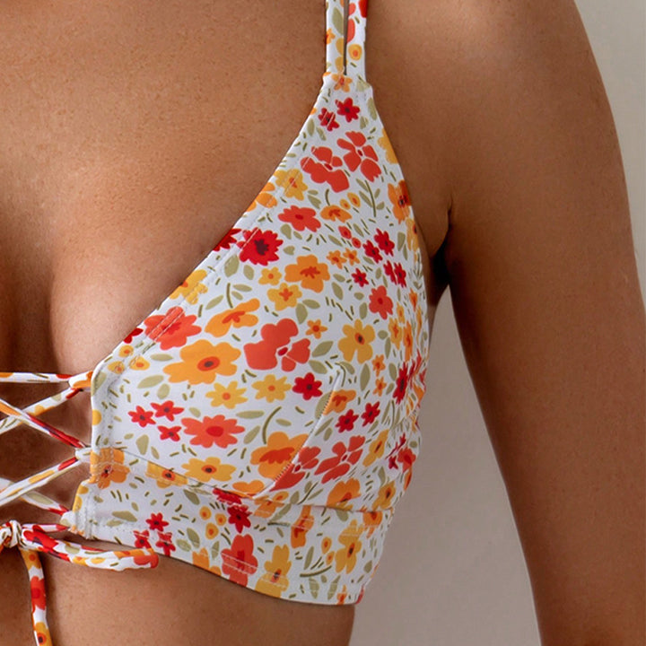 Damen High-Waist Bikini Set mit modischen Rippdetails Echo Archiv