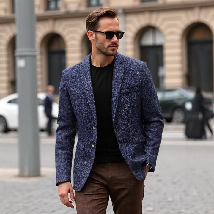 Herren eleganter strukturierten Blazer mit modernem Gewebe und stilvollen Details Echoarchiv