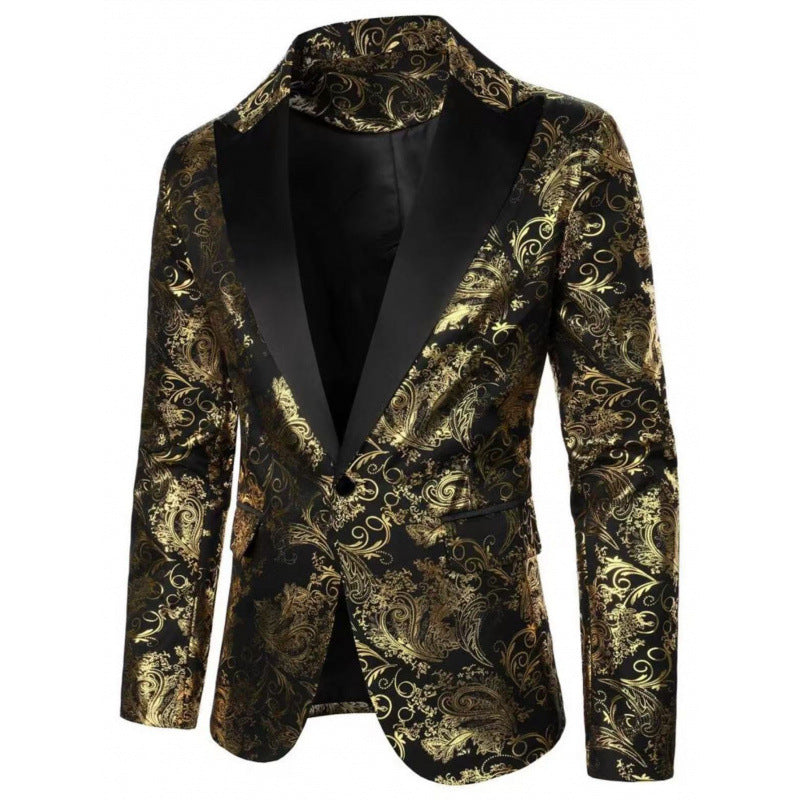 Herren Elegant bedruckter Smoking-Blazer Echoarchiv