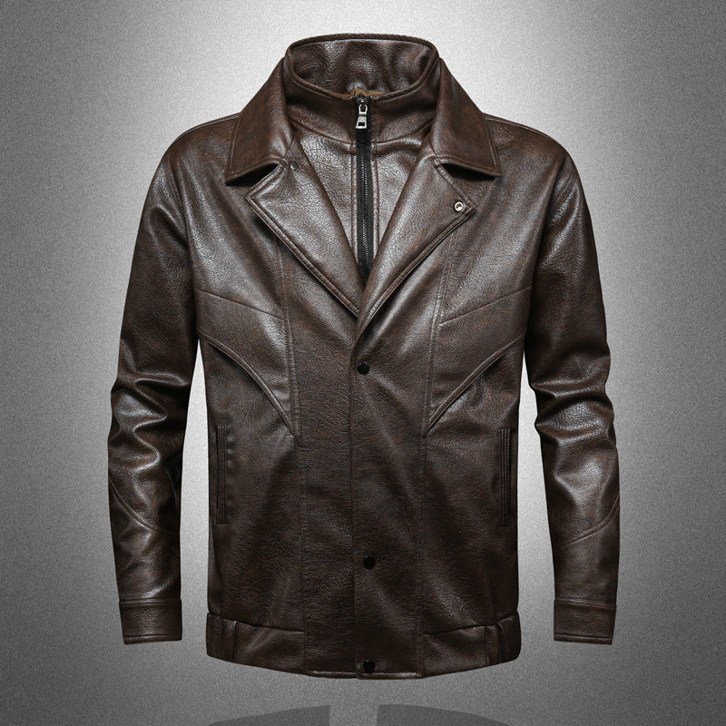 Herren Elegante und Hochwertige Kunstlederjacke Echo Archiv