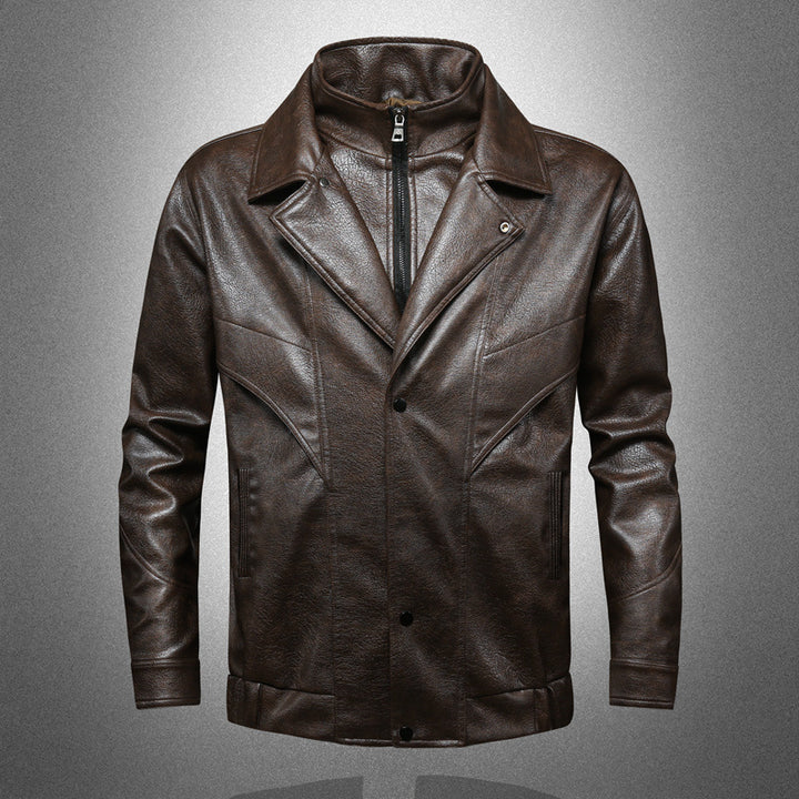 Herren Elegante und Hochwertige Kunstlederjacke Echo Archiv