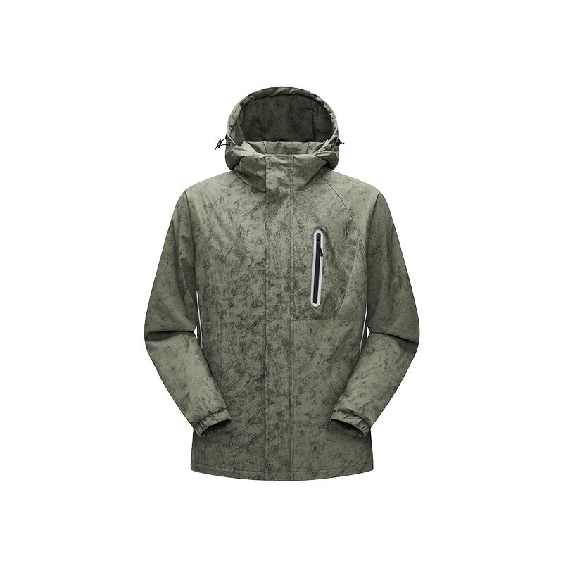 Herren Technische Regenjacke mit verschweißten Nähten und reflektierenden Details Echo Archiv