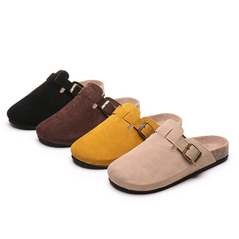 Herren Wildleder Clog mit ergonomischem Kork-Fußbett und verstellbarer Metallschnalle – Tavélo