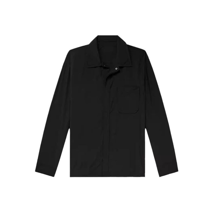 Herren lässige Langarm-Hemdjacke im minimalistischen Design Echoarchiv