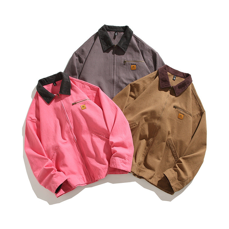 Herren robuste Freizeitjacke mit hohem Kragen und praktischen Taschen Echoarchiv