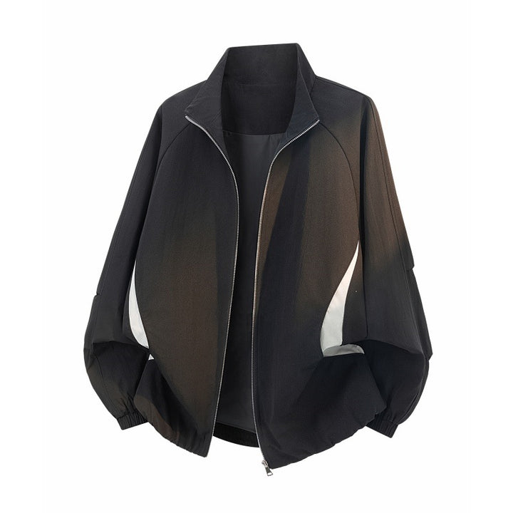 Damen Leichte Oversize Übergangsjacke mit Raglanärmeln, Reißverschluss und Kontrasteinsätzen Echoarchiv
