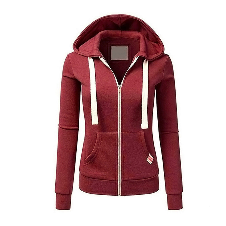Damen Kapuzenjacke mit Reißverschluss taillierter Sweatshirt-Hoodie aus Baumwollmischung Echo Archiv