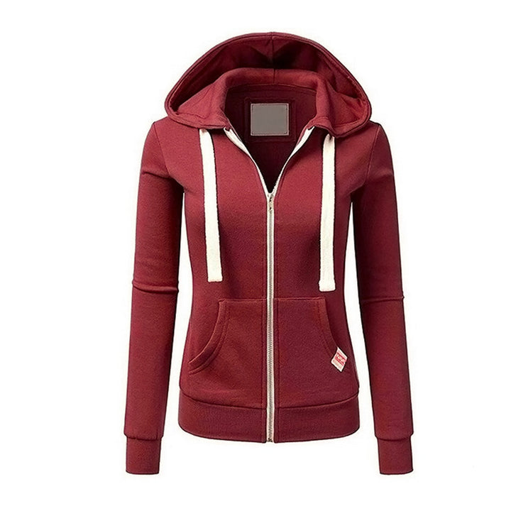 Damen Kapuzenjacke mit Reißverschluss taillierter Sweatshirt-Hoodie aus Baumwollmischung Echo Archiv