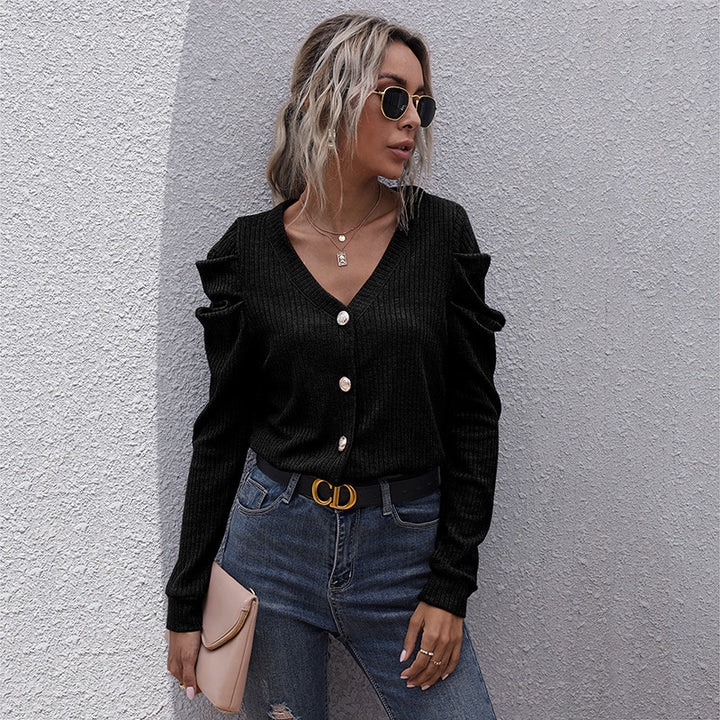 Damen Modischer Cardigan mit Rüschendetails Echo Archiv