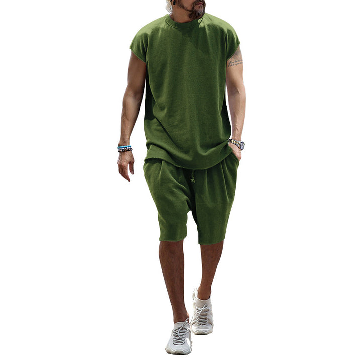 Herren lässiges Freizeit-Set aus hochwertigem Baumwollmix mit Oversize-Schnitt Echoarchiv