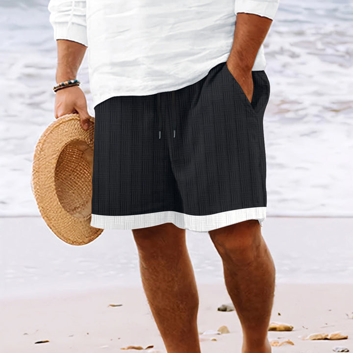 Herren strukturierte Strandshorts Echoarchiv