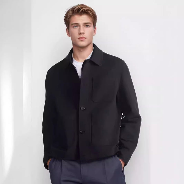 Herren moderne Utility-Jacke mit praktischen Taschen und hohem Kragen Echoarchiv