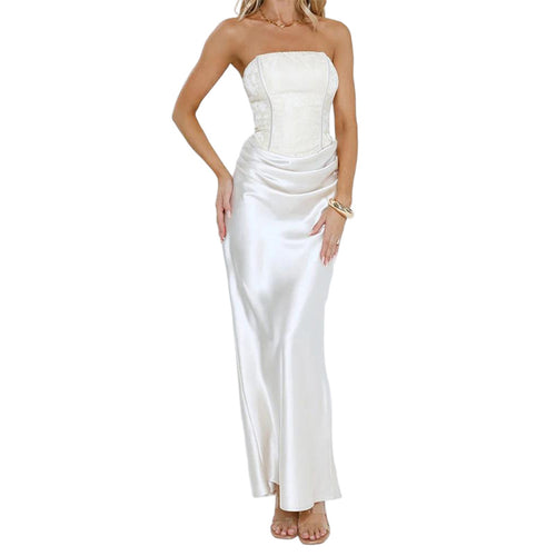 Damen Elegantes strapazierfähiges Abendkleid mit gerafft und Korsett-Oberteil Echo Archiv