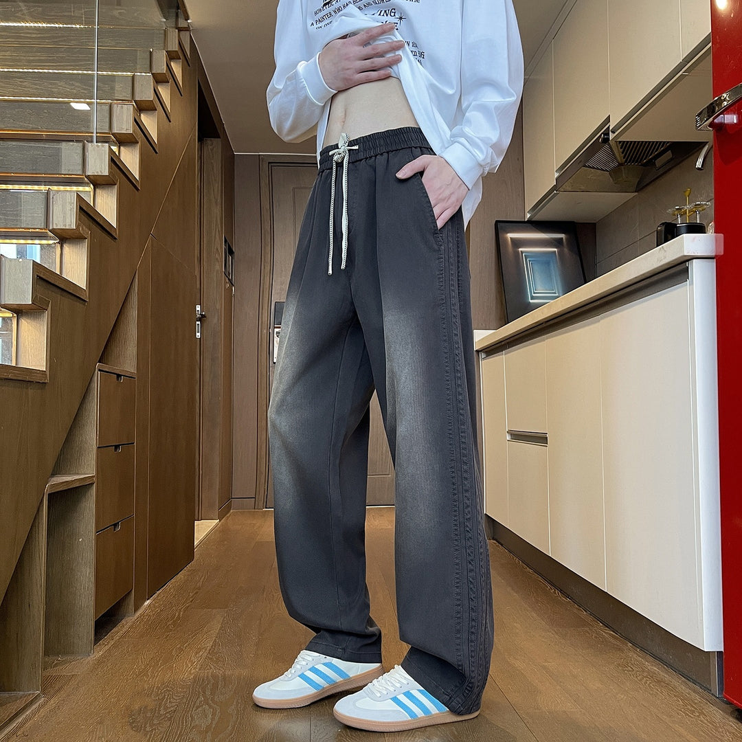Damen weite Freizeithose mit elastischem Bund und Kordelzug Echoarchiv