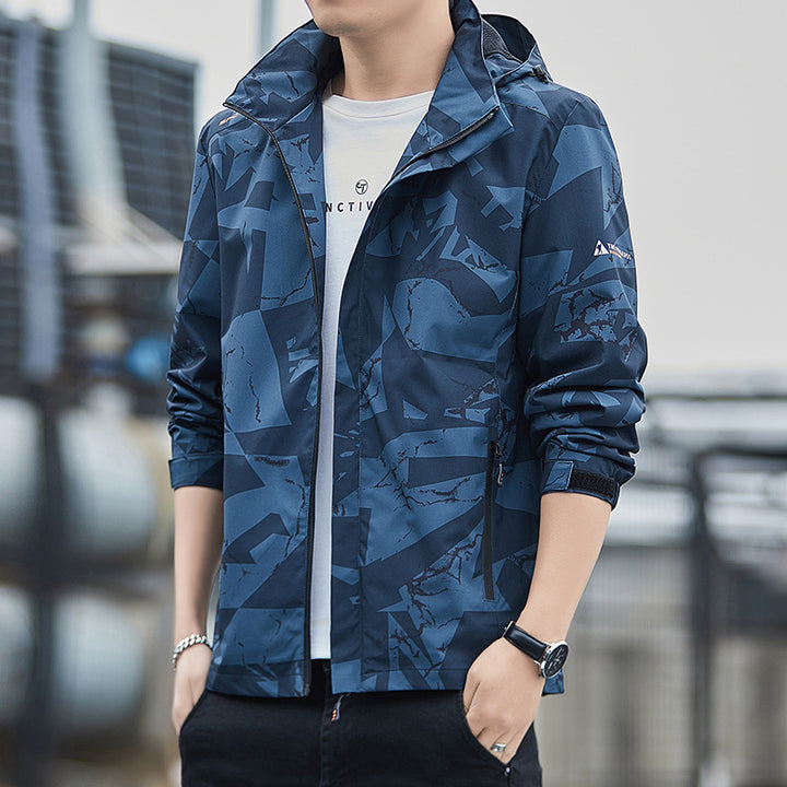 Herren Atmungsaktive Sportjacke mit Kapuze Echoarchiv