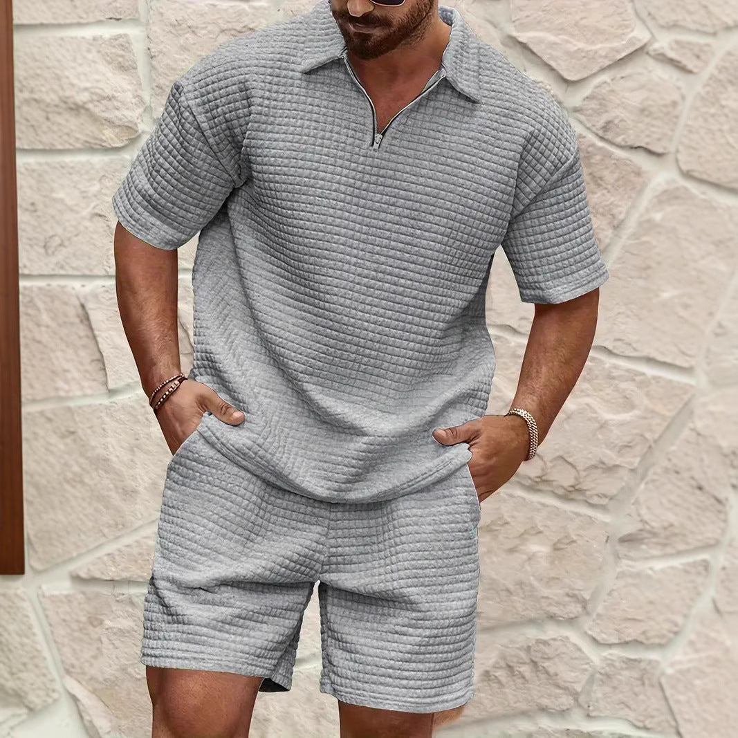 Herren Kurzarm-Polo mit praktischen Reißverschlussdetail Echoarchiv