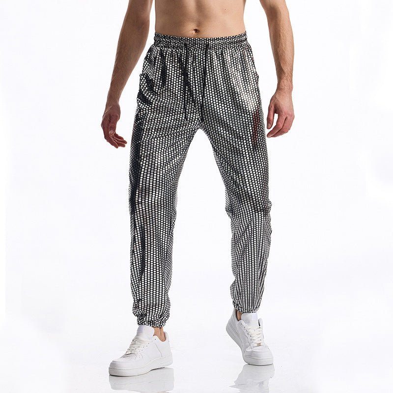 Herren atmungsaktive Jogginghose mit modernem Punktedesign Echoarchiv
