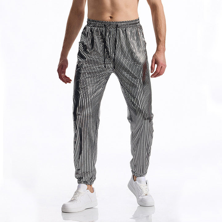Herren atmungsaktive Jogginghose mit modernem Punktedesign Echoarchiv