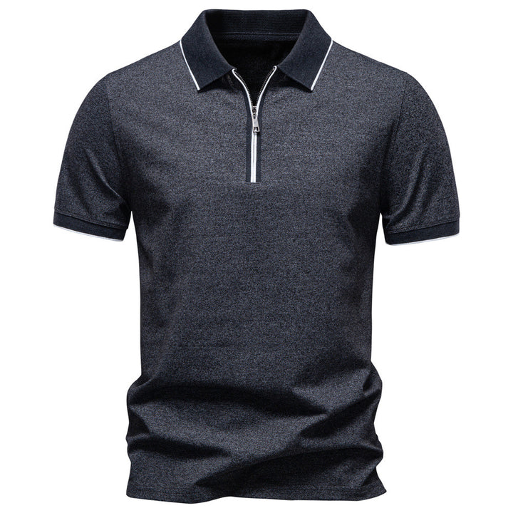 Herren nan atmungsaktives kurzärmeliges Poloshirt mit halbhohem Reißverschluss und Piquéstruktur Echo Archiv