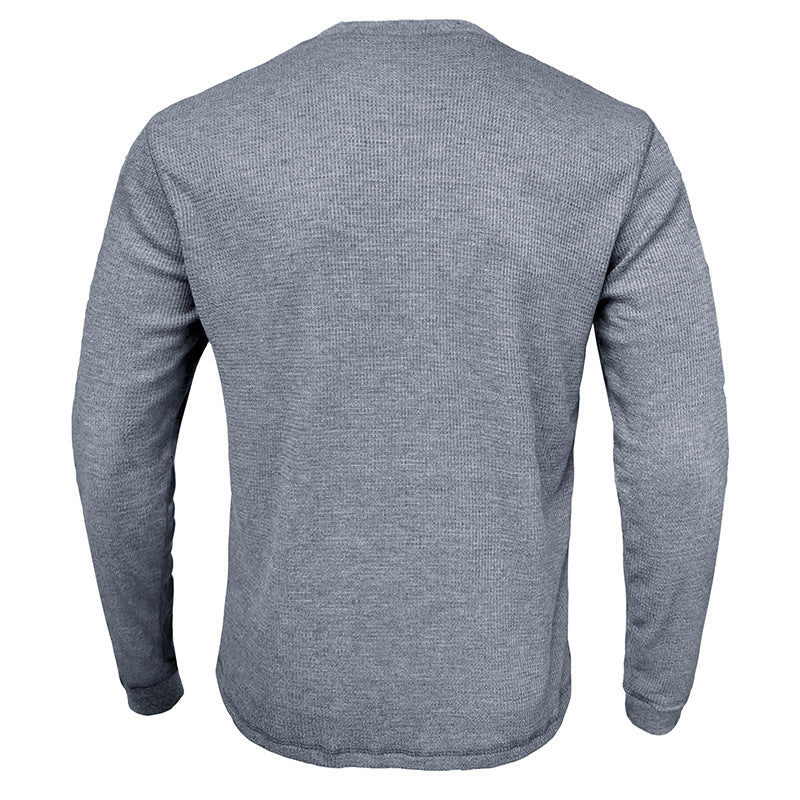 Herren elegantes Langarmshirt mit strukturiertem Design Echoarchiv