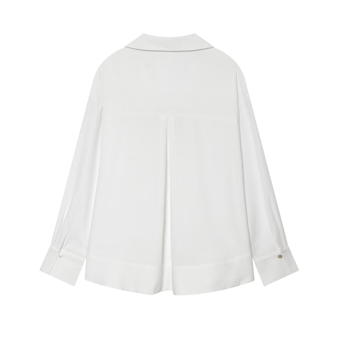 Damen Oversize Tunika‑Bluse mit tiefem V‑Ausschnitt und Hemdkragen Echoarchiv