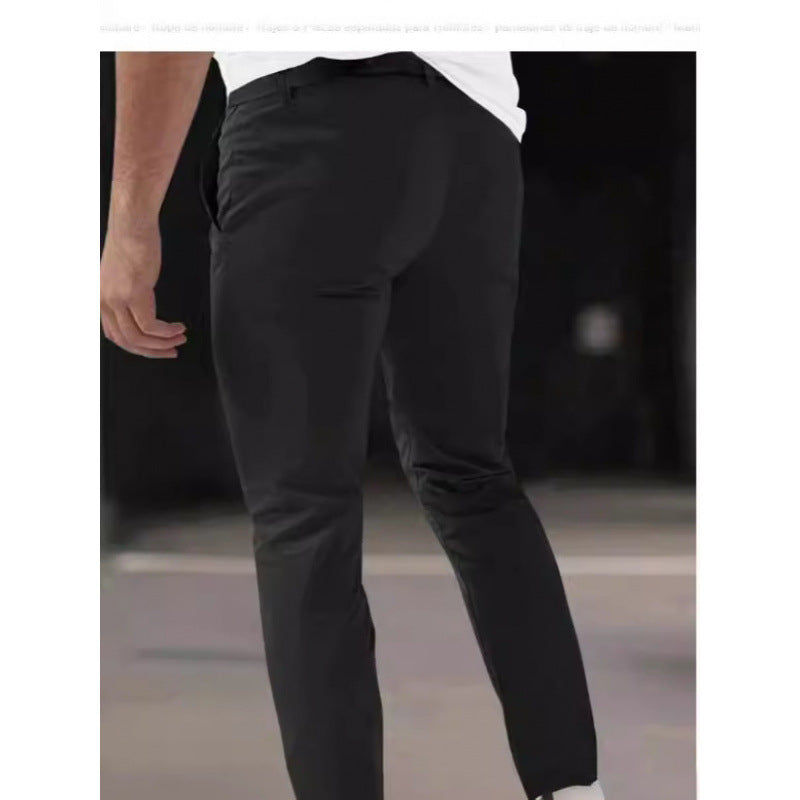 Herren elegante Slim-Fit Hose mit hochwertigen Falten und praktischen Taschen Echoarchiv