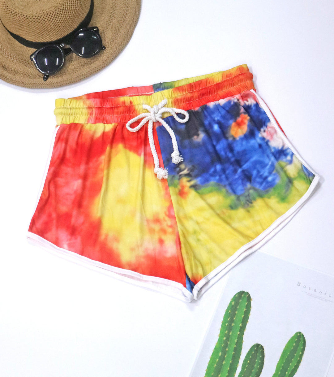 Damen lässige Badeshorts mit kreativem Farbverlauf Echo Archiv