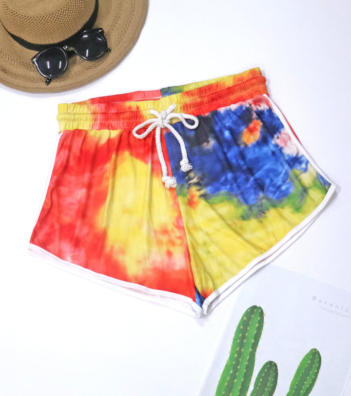 Damen lässige Badeshorts mit kreativem Farbverlauf Echo Archiv