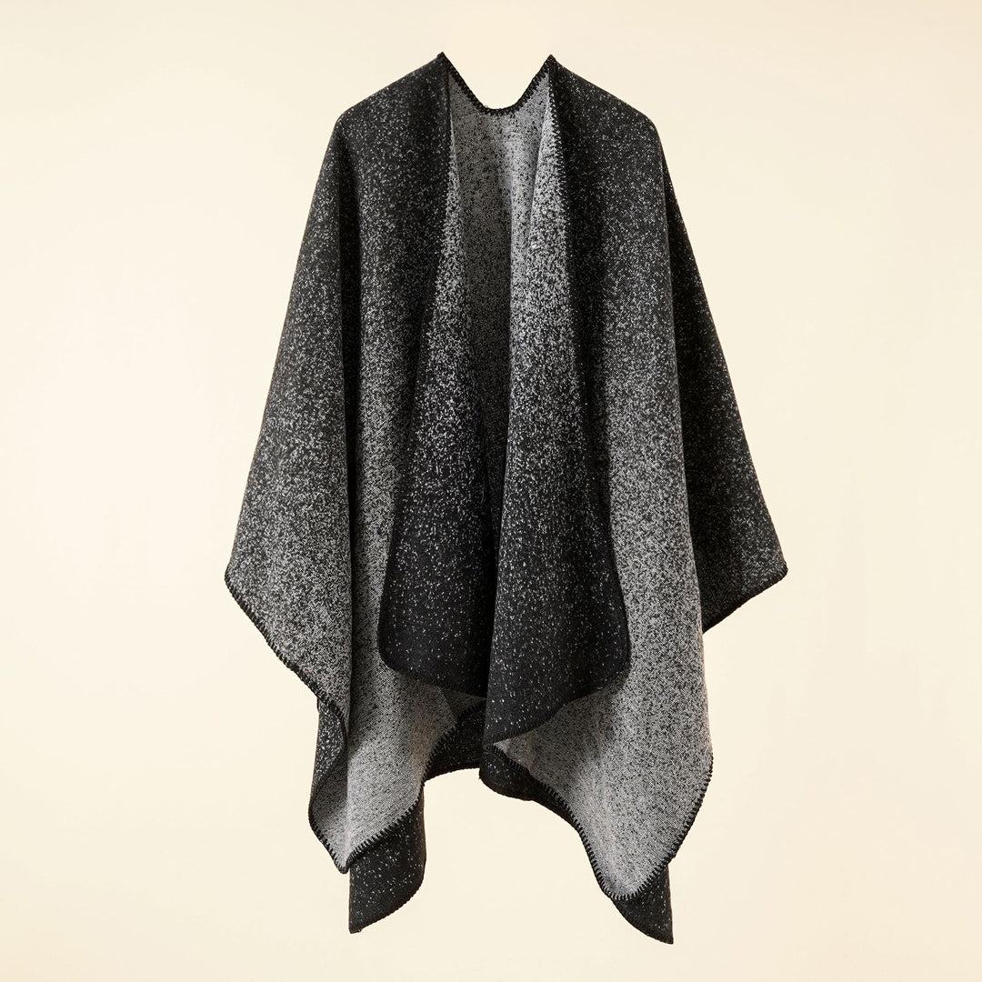 Damen Jacquard Poncho mit Paisley‑Muster – Avérine