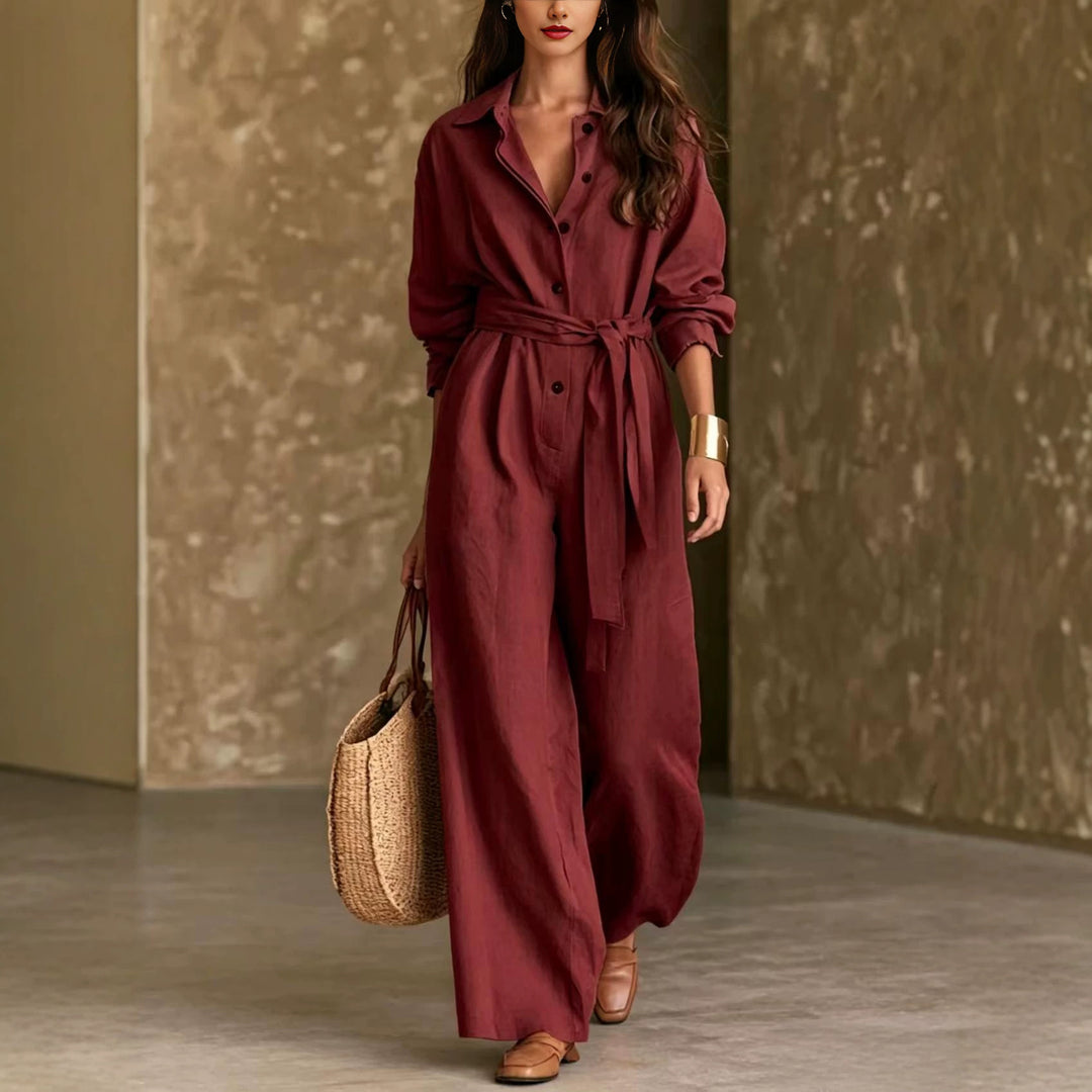 Damen Elegantes Hemdkleid mit Taillengürtel Echo Archiv