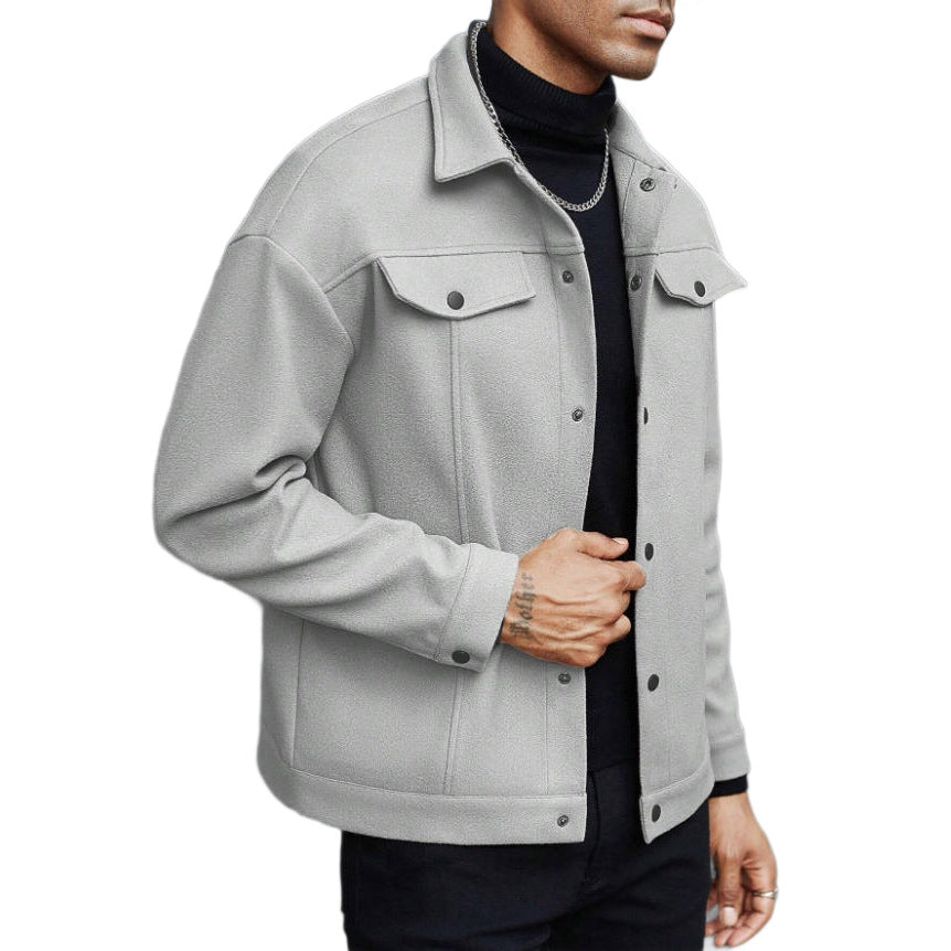Herren lässige Overshirt Jacke mit modernen Details Echoarchiv