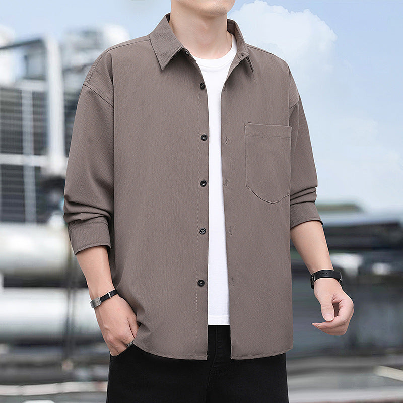 Herren lässige Utility-Hemdjacke mit strukturiertem Design Echoarchiv