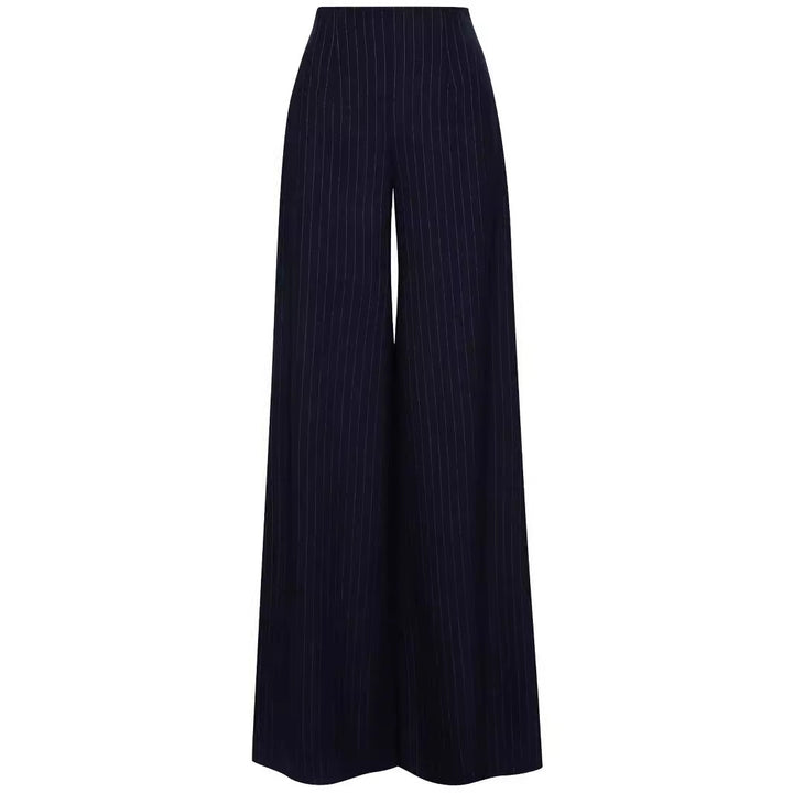 Damen Hochtaillierte Plissee‑Palazzohose mit weitem Bein Echoarchiv