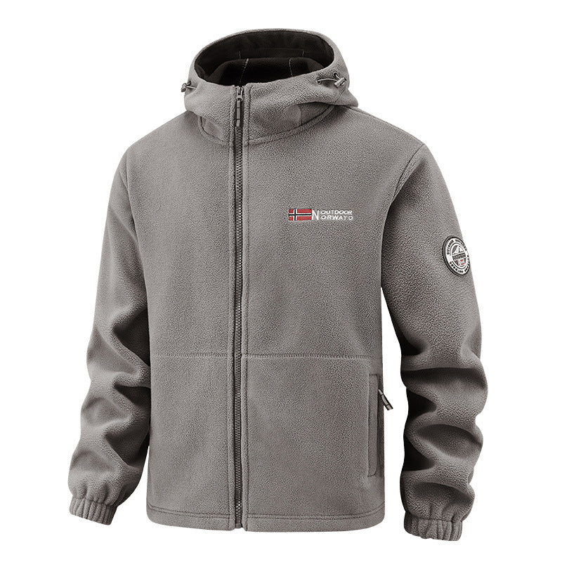 Herren Thermo-Fleece-Set mit Kapuzenjacke, Sherpa-gefüttert und elastischer Jogginghose – Marzano