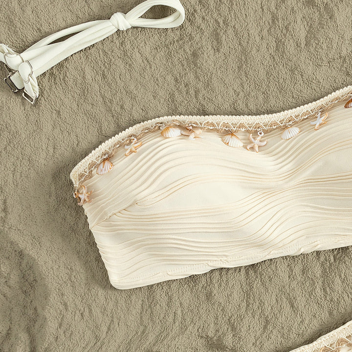 Damen Bandeau-Bikini mit Muschelverzierung Echo Archiv