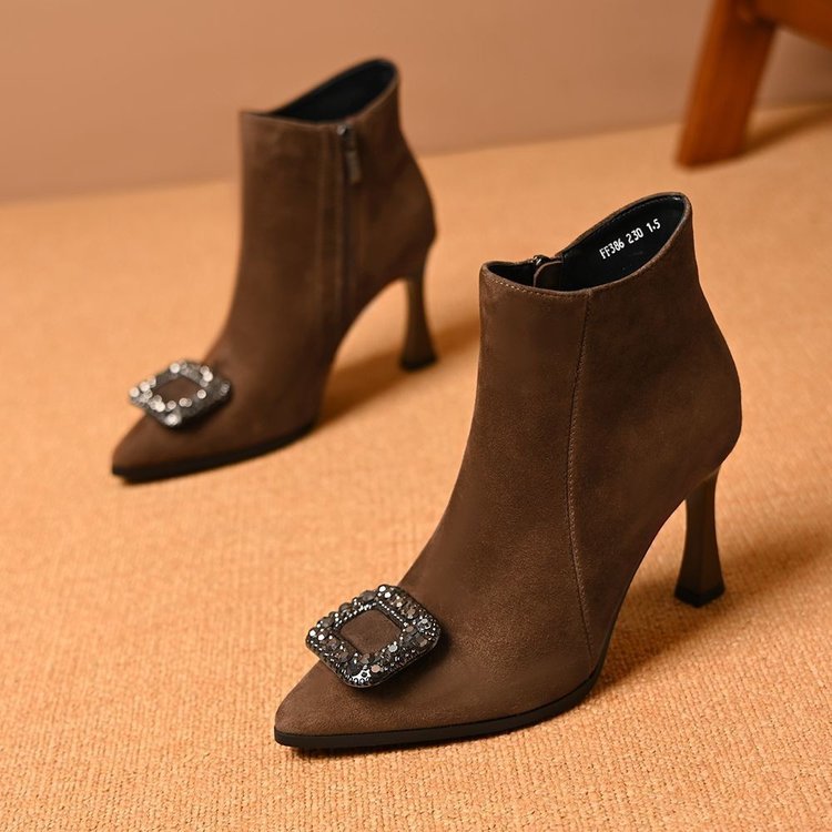 Damen Elegante spitze Stiefeletten mit Glitzer-Akzenten Echo Archiv