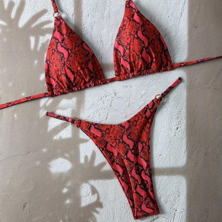 Damen Tiermuster Triangel-Bikini Echo Archiv