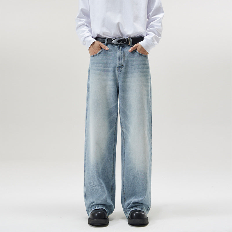 Herren Weite Jeans im lockeren Schnitt mit hoher Taille und Used-Effekt Echo Archiv