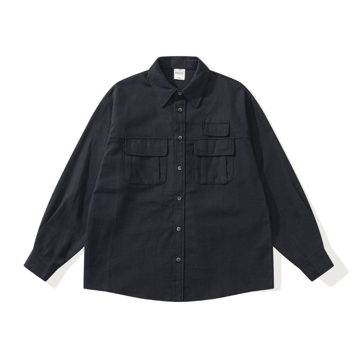 Herren Utility-Overshirt mit großen Pattentaschen und Boxy-Schnitt Echoarchiv