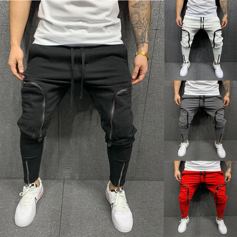 Herren modische Jogginghose mit einzigartigen Reißverschlussdetails Echoarchiv