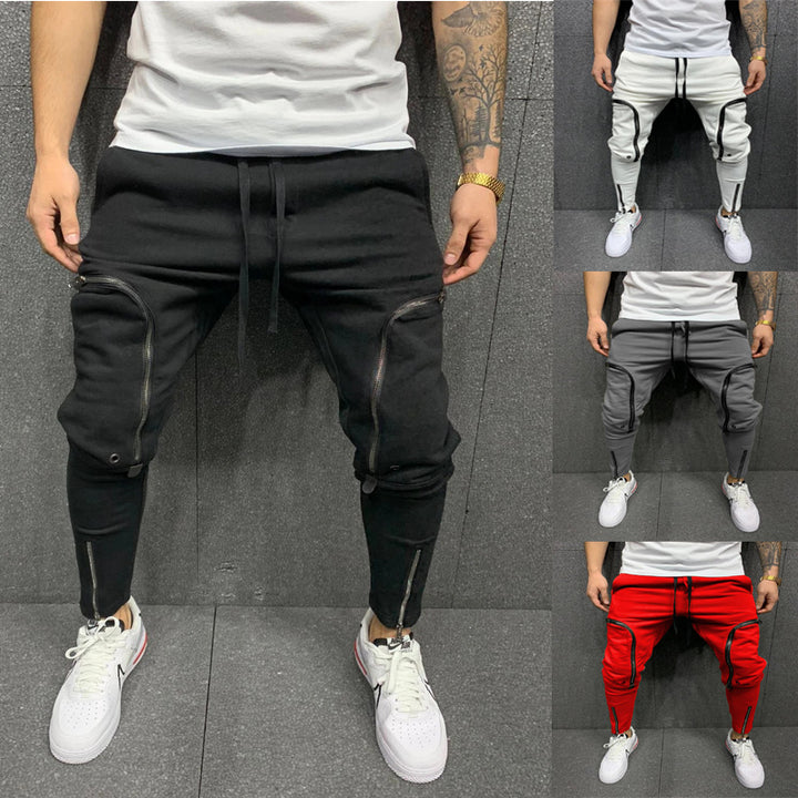 Herren modische Jogginghose mit einzigartigen Reißverschlussdetails Echoarchiv