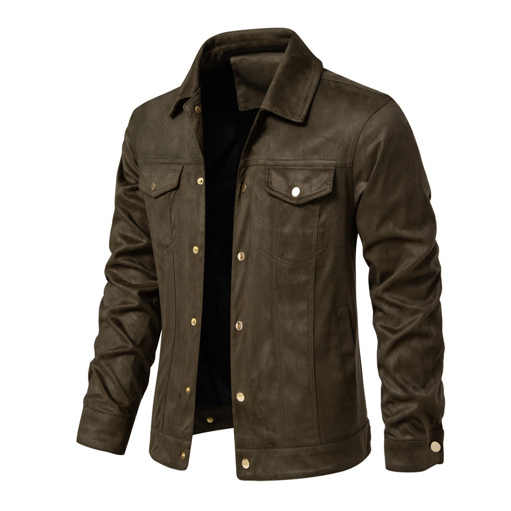 Herren Lederjacke im Vintage-Stil mit praktischen Taschen Echoarchiv