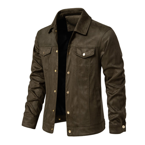 Herren Lederjacke im Vintage-Stil mit praktischen Taschen Echoarchiv