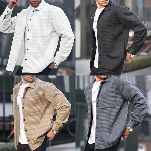 Herren Strickjacke mit strukturierter Oberfläche und praktischen Taschen Echoarchiv