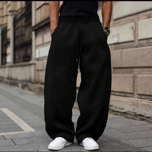 Herren weite Sweatpants im Baggy Cut mit elastischem Bund, Tunnelzug und Eingrifftaschen Echo Archiv