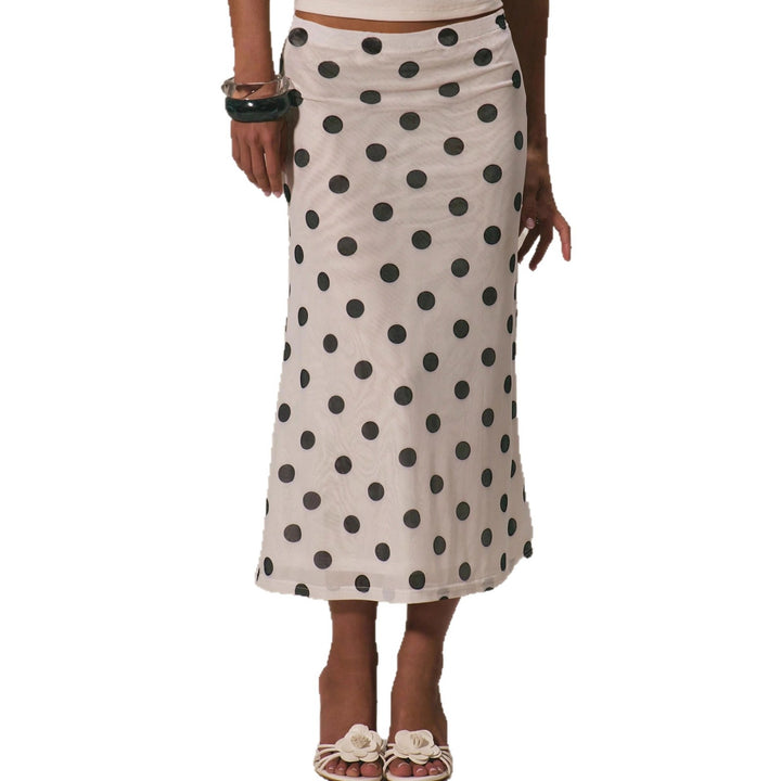 Damen Eleganter Maxirock mit Punkten Echo Archiv