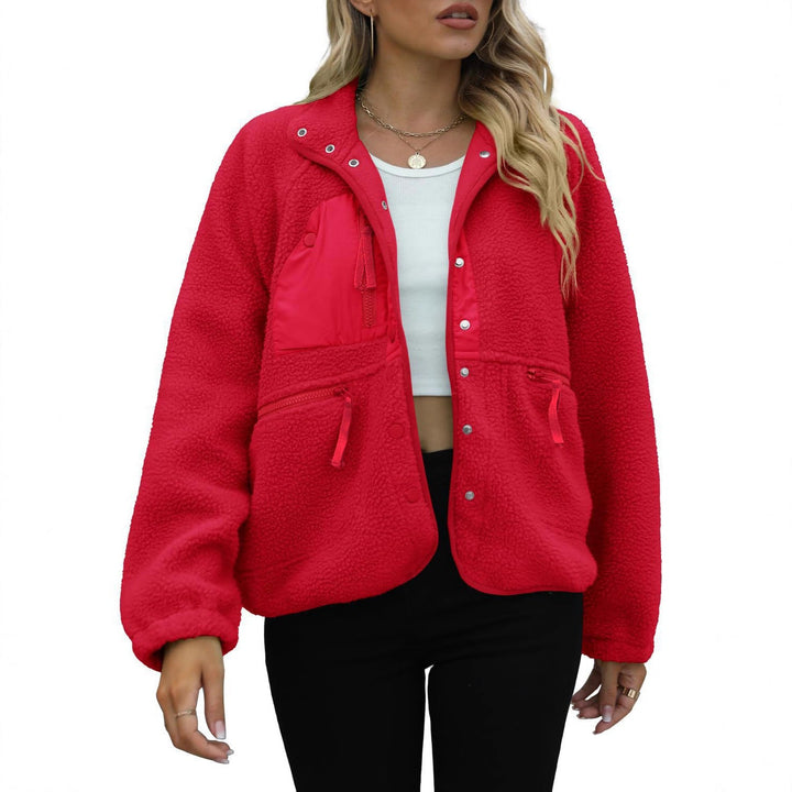 Damen kuschelige Fleecejacke mit praktischen Taschen Echoarchiv